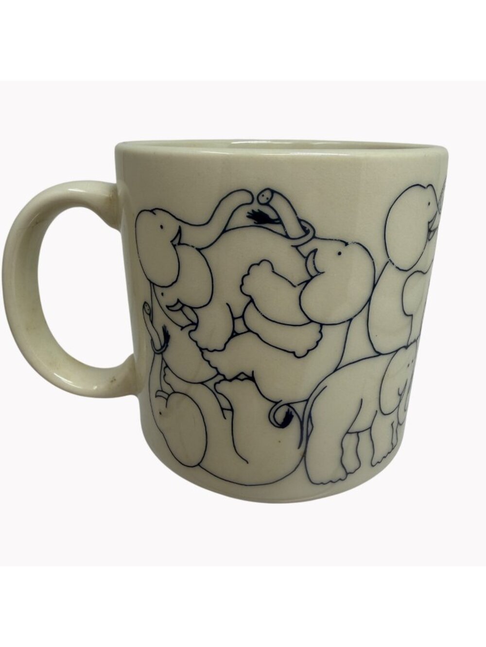 Taylor & NG Elephants Ani-Mates Naughty Orgy Coffee Mug 1984 Ceramic